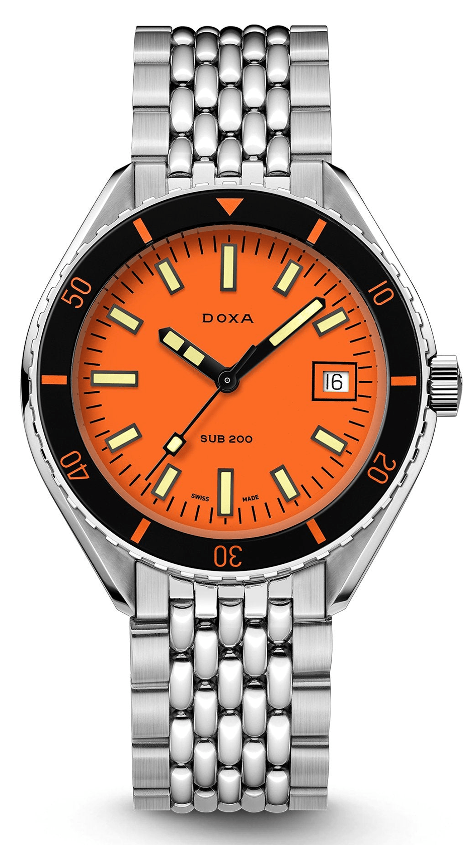 DOXA SUB 200 PROFESSIONAL automatic 42 mm ORANGE DIAL DIVER'S WATCH