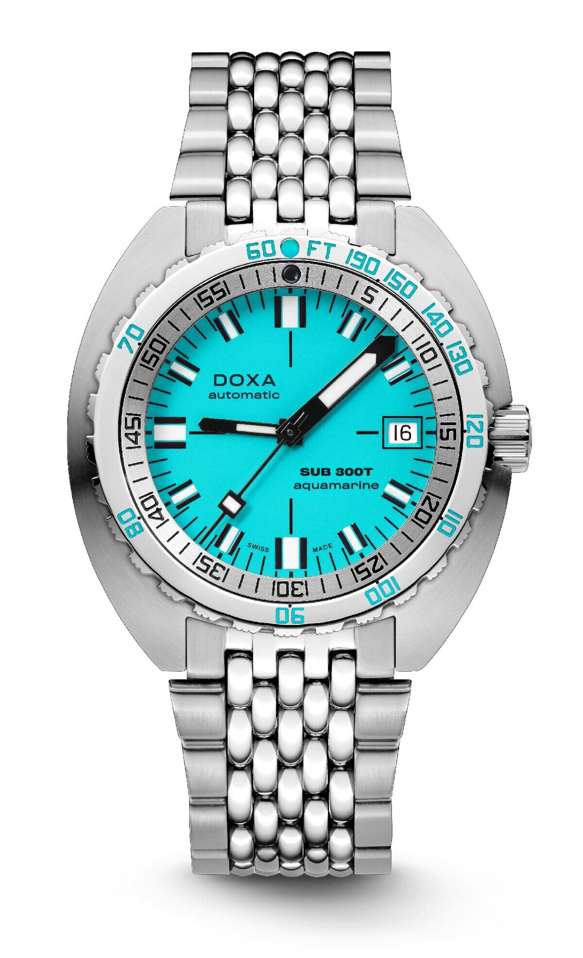 DOXA SUB 300T AQUAMARINE automatic 42.5 mm Τιρκουαζ Καντραν DIVER'S WATCH