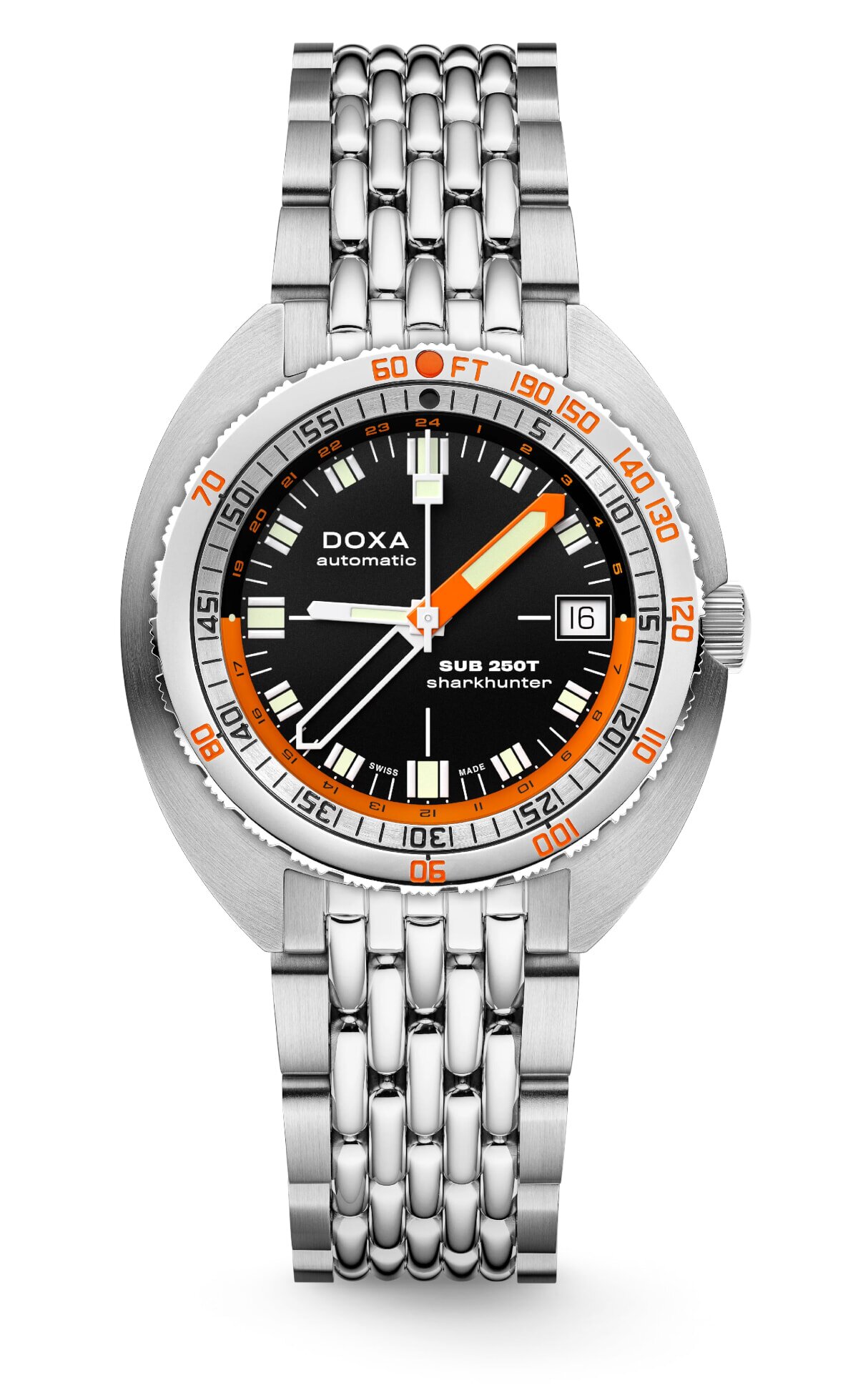 DOXA SUB 250T GMT Sharkhunter Αυτόματο 40mm Μαύρο Καντράν