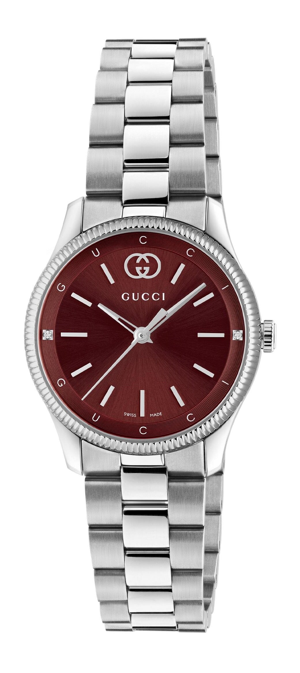 GUCCI G-Timeless Μπαταρίας 29mm Μπορντώ Καντράν