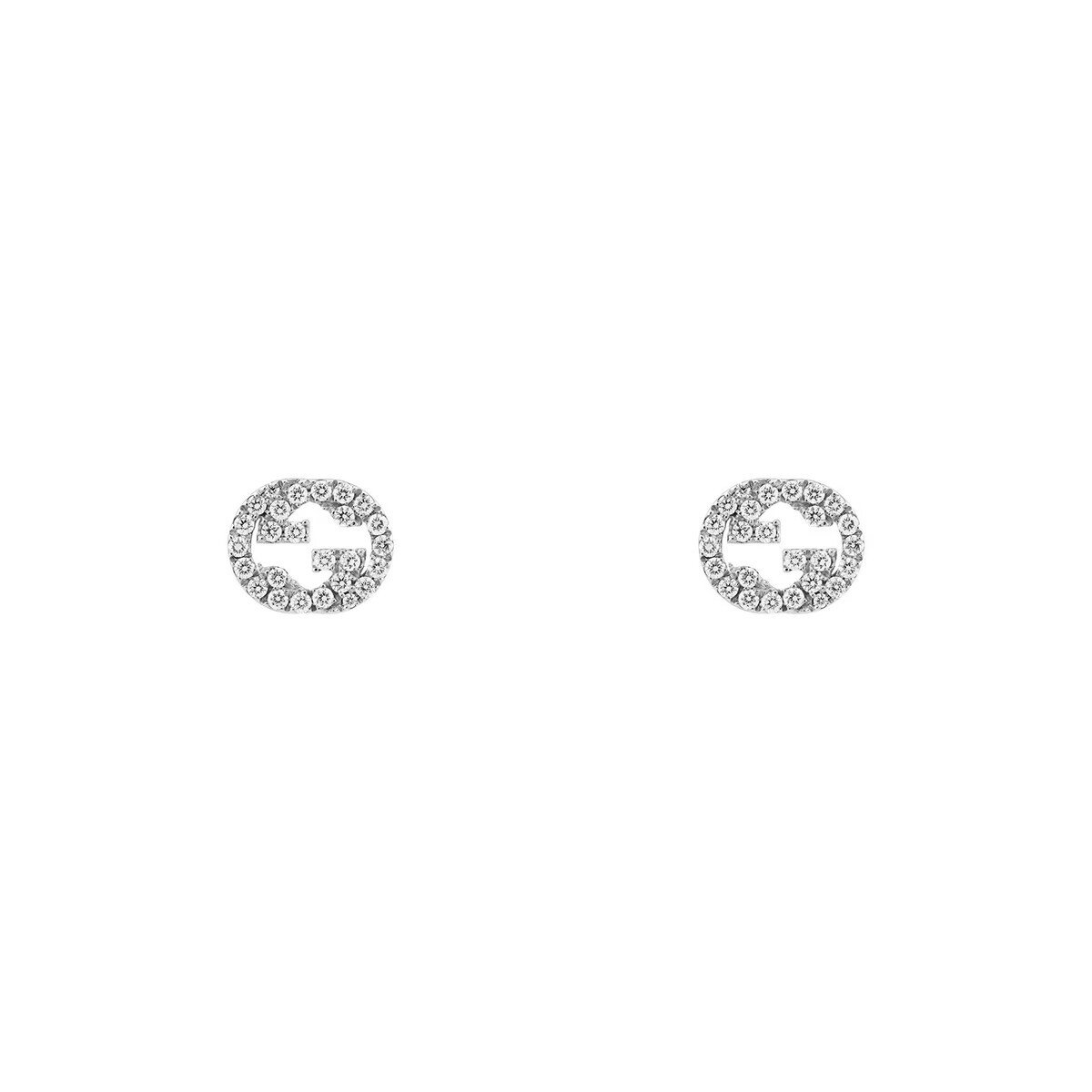 GUCCI INTERLOCKING G  Σκουλαρίκια 18k λευκός ΧΡΥΣΟΣ 