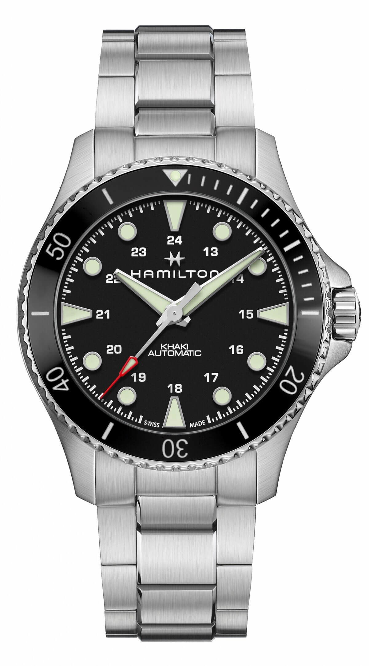 HAMILTON Khaki Navy Scuba Auto 43mm Μαύρο Καντράν 