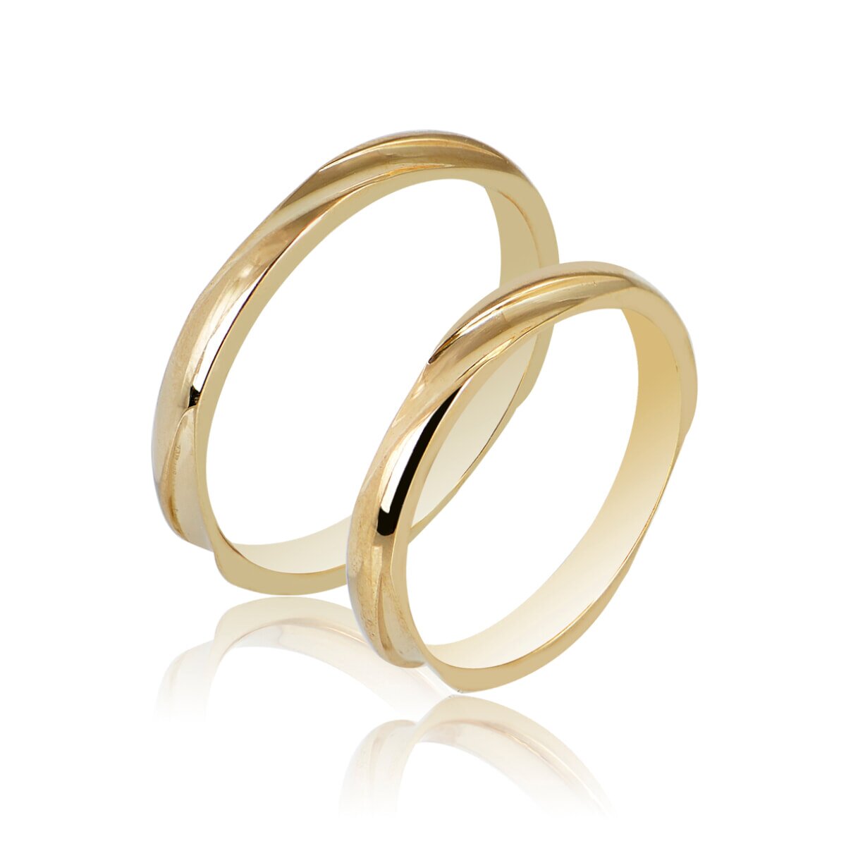 Maschio Femmina Βέρες Κ14 Κίτρινος Χρυσός