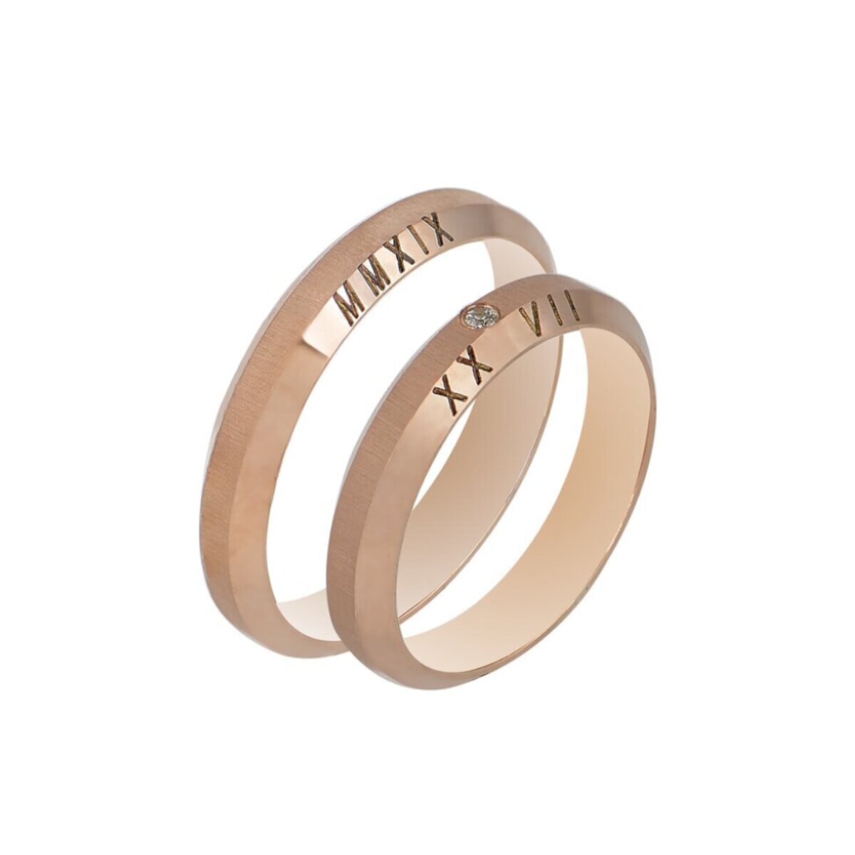 Maschio Femmina Βέρες Κ14 Ροζ Χρυσός