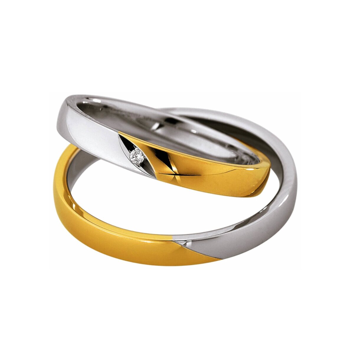 Saint Maurice Βέρες Light Κ14 Κίτρινος & Λευκός Χρυσός