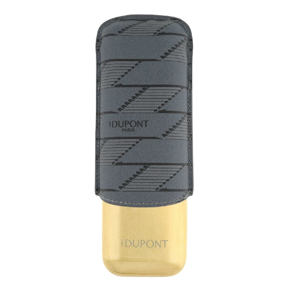 S.T. Dupont Διπλή Πουροθήκη με Δερμάτινη Θήκη Monogram 1872 Μαύρη