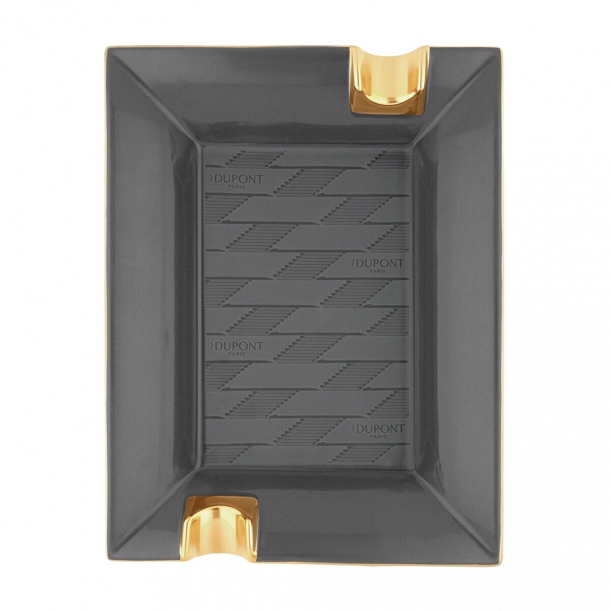 S.T. Dupont Πορσελάνινο Σταχτοδοχείο Monogram 1872 Μαύρο