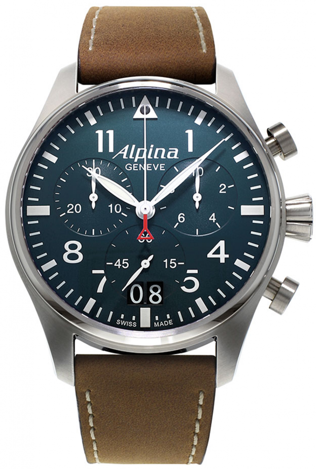 Alpina STARTIMER PILOT BIG DATE 44mm blue dial