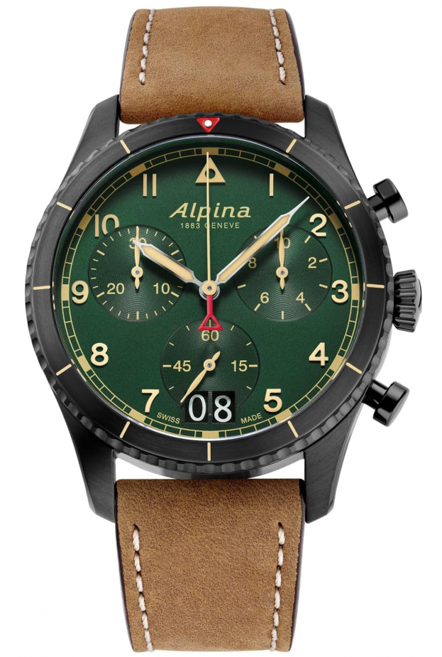 ALPINA STARTIMER PILOT CHRONO 41mm green dial