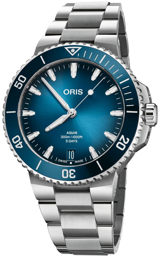 ORIS AQUIS DATE CALIBRE 400 43.5mm μπλε καντραν