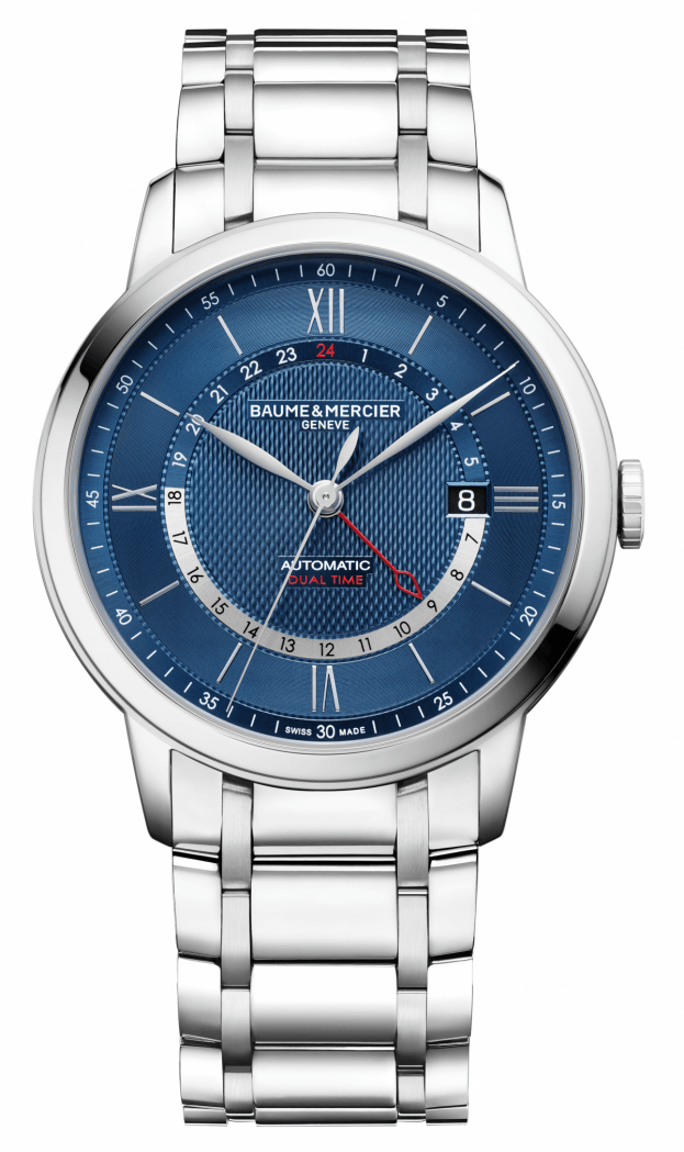BAUME et MERCIER Classima Automatic Dual Time 42mm Blue Dial