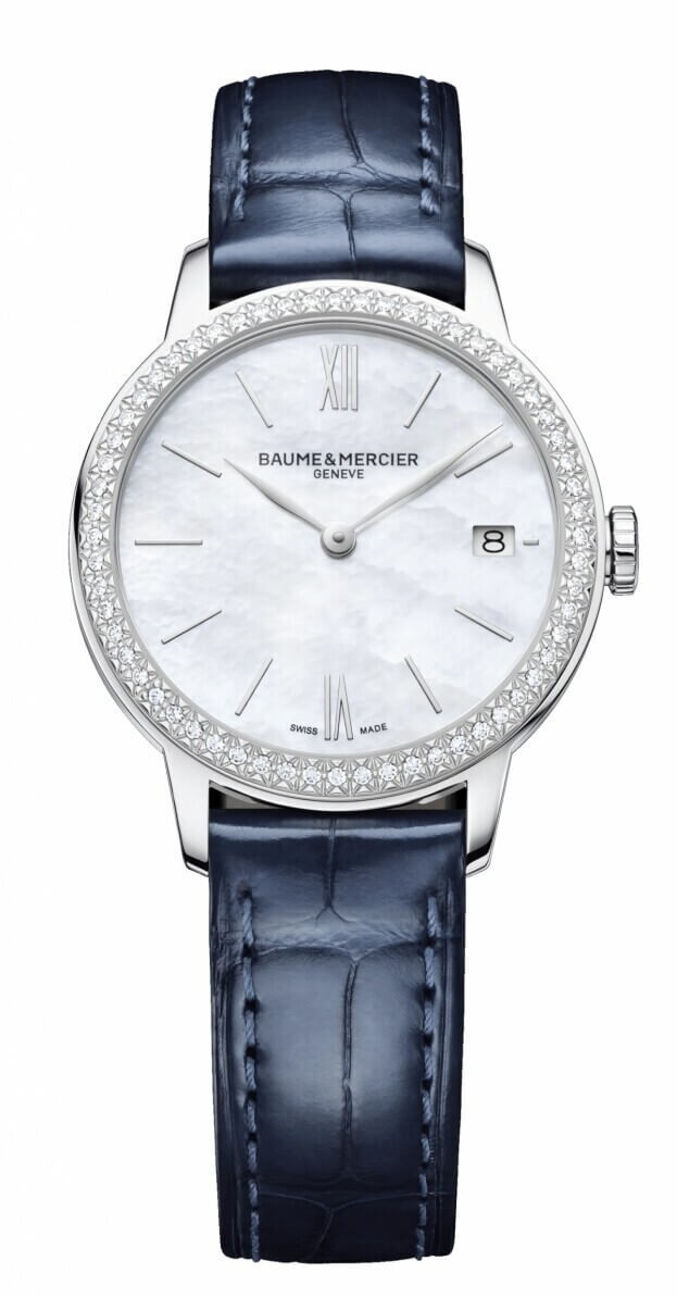 BAUME et MERCIER Classima Quartz 31mm White Mother-of-Pearl Dial with Diamonds