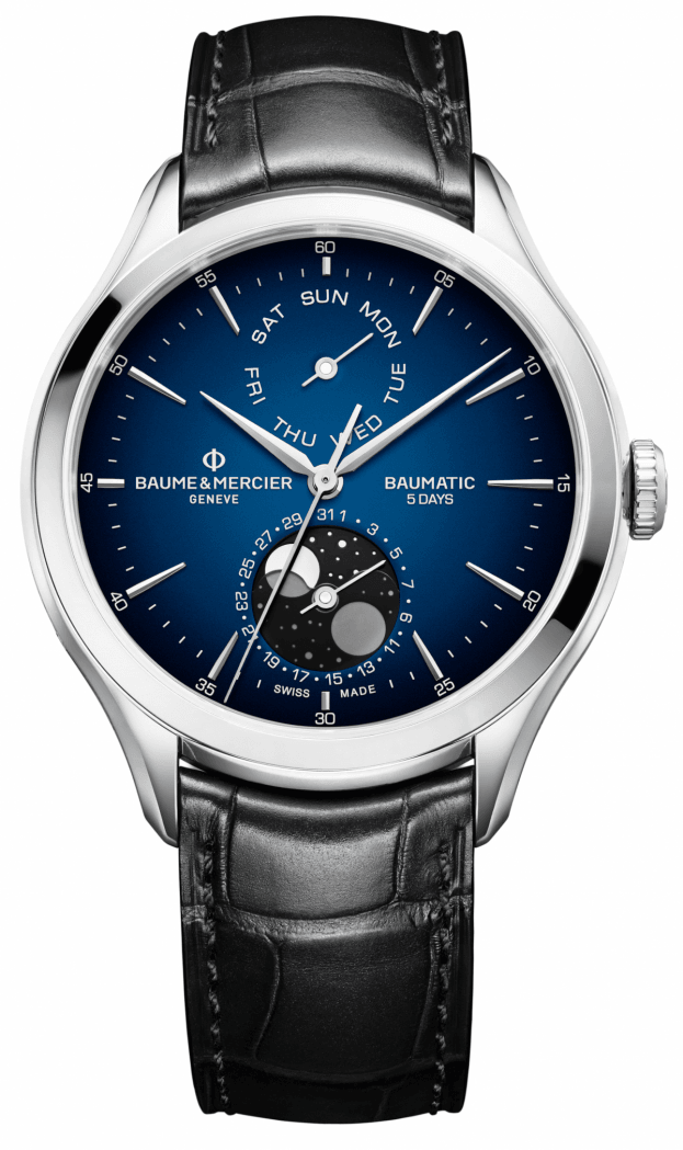 BAUME et MERCIER Clifton Baumatic Moonphase 42mm Blue Dial