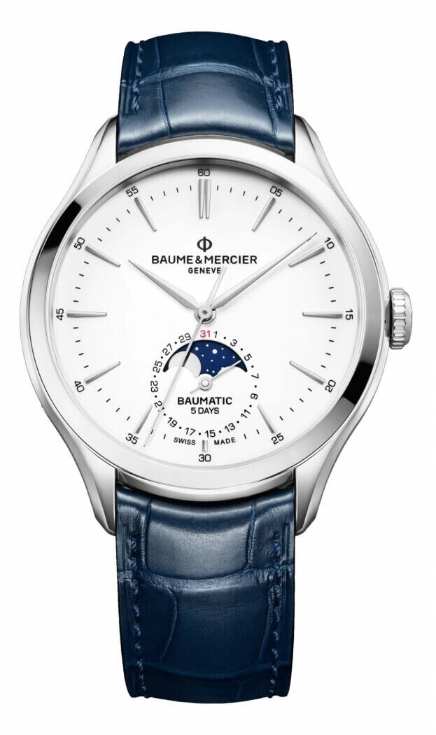 BAUME et MERCIER Clifton Baumatic Moonphase 42mm White Dial