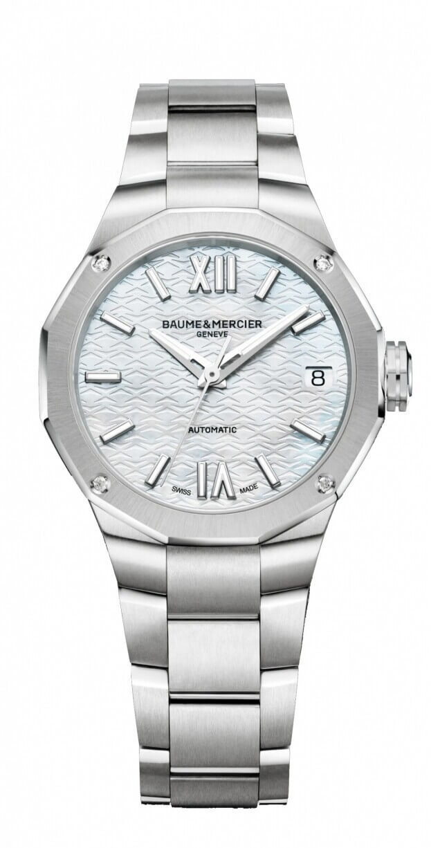 BAUME et MERCIER Riviera AUTOMATIC 33mm white mother-of-pearl Dial Diamond set Ladies Watch