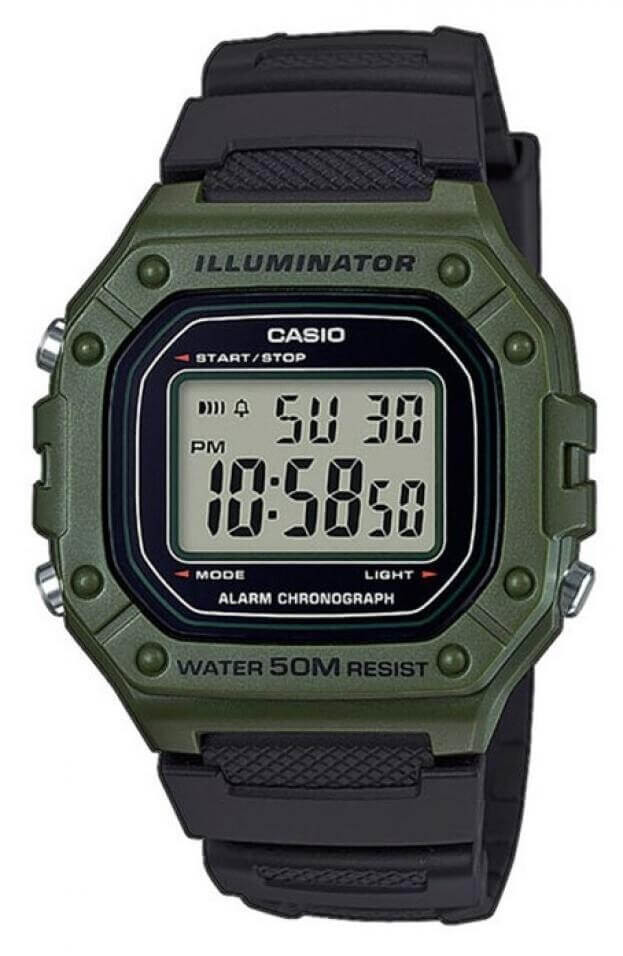 CASIO DIGITAL RUBBER STRAP W-218H-3AVEF