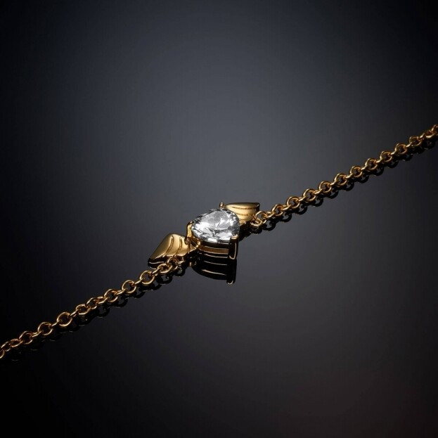 CHIARA FERRAGNI CUPID BRACELET Χρυσό Βραχιόλι Με Καρδιά Με Φτερά