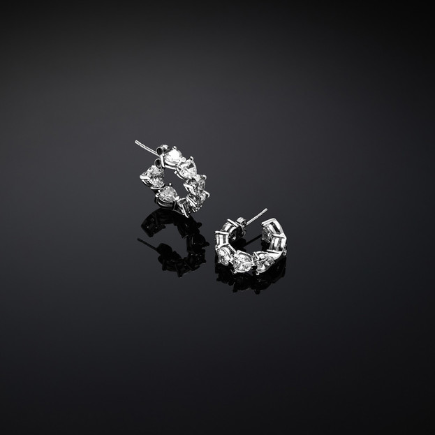 CHIARA FERRAGNI INFINITY LOVE Ασημένια Σκουλαρίκια Με Πέτρες