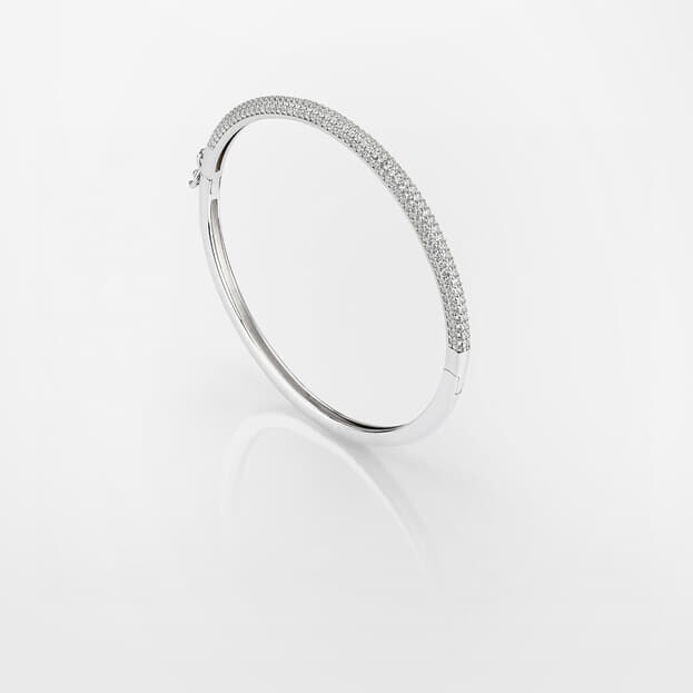 CHIARA FERRAGNI Βραχιόλι Χειροπέδα Επιπλατινωμένο Ασήμι 925 με Κρύσταλλα