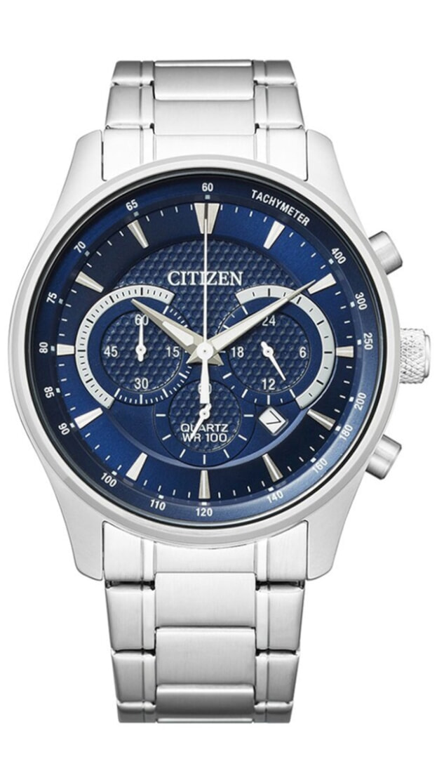 CITIZEN Quartz Chrono Χρονογράφος Μπαταρίας 42mm Μπλε Καντράν