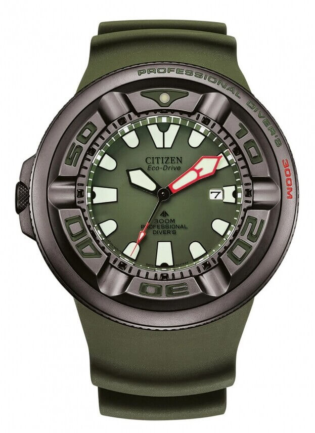 Citizen Promaster Eco-Drive Professional Diver 48.2mm Olive Green Dial Mens Watch