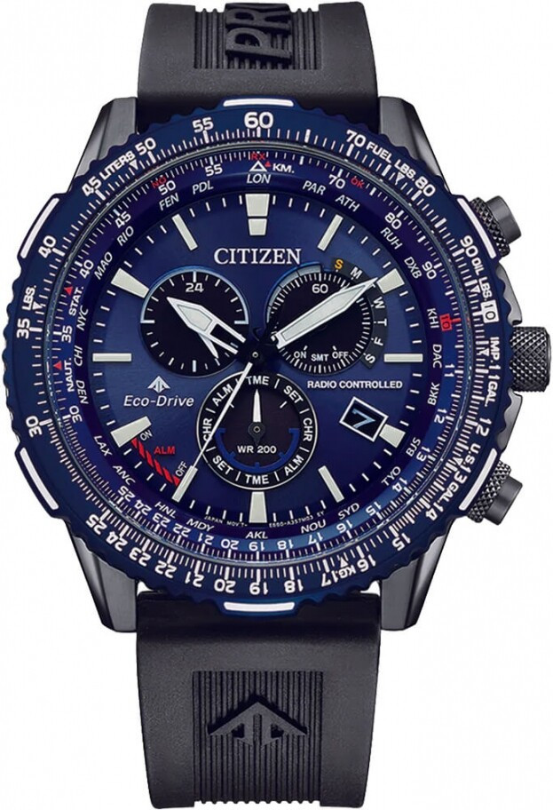 CITIZEN PROMASTER SKY RADIO CONTROLLED Eco-Drive 45mm Blue Dial Mens Watch