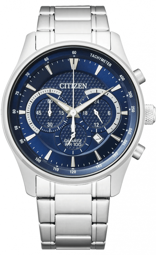 CITIZEN Quartz Chrono Χρονογράφος Μπαταρίας 42mm Μπλε Καντράν