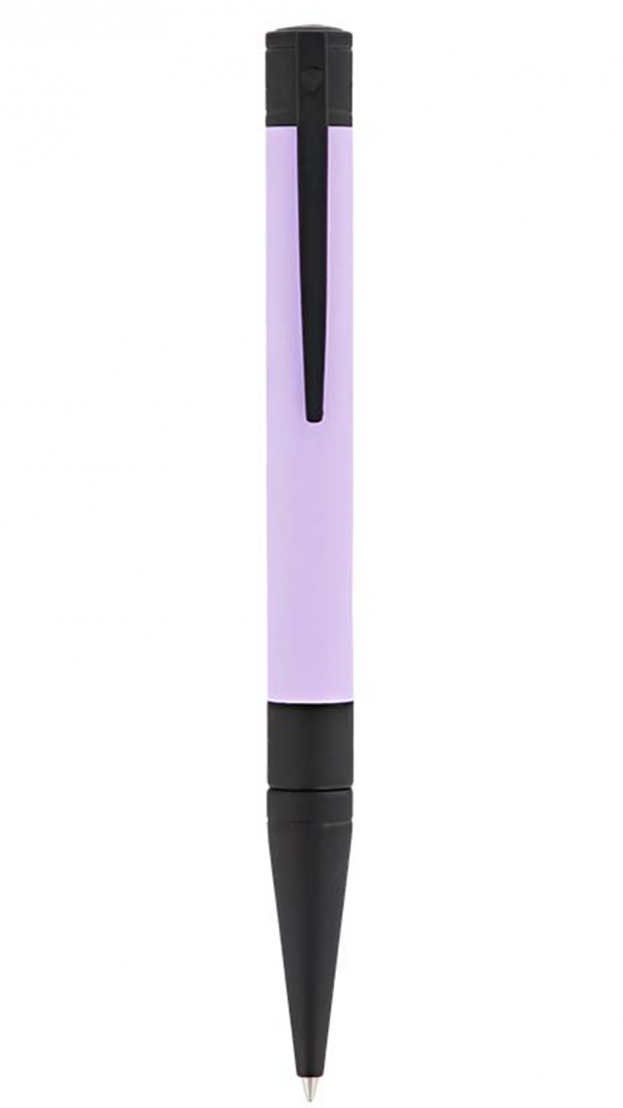 D-Initial lilac and matt black ballpoint pen