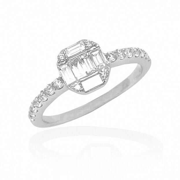 Δαχτυλίδι Inglessis Collection Λευκός Χρυσός Κ18 με Μπριγιάν