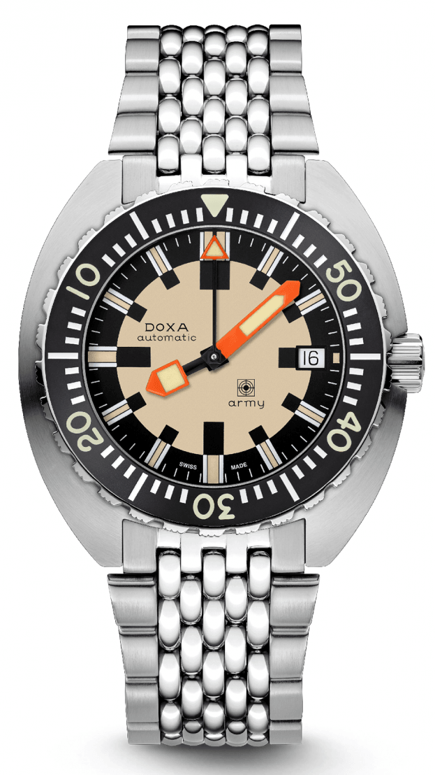 DOXA DOXA Army STAINLESS STEEL BEZEL automatic 42.5 mm beige DIAL DIVER'S WATCH