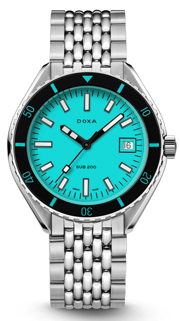 DOXA SUB 200 AQUAMARINE automatic 42 mm Turquoise DIAL DIVER'S WATCH