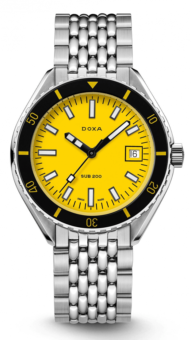 DOXA SUB 200 DIVINGSTAR automatic 42 mm YELLOW DIAL DIVER'S WATCH