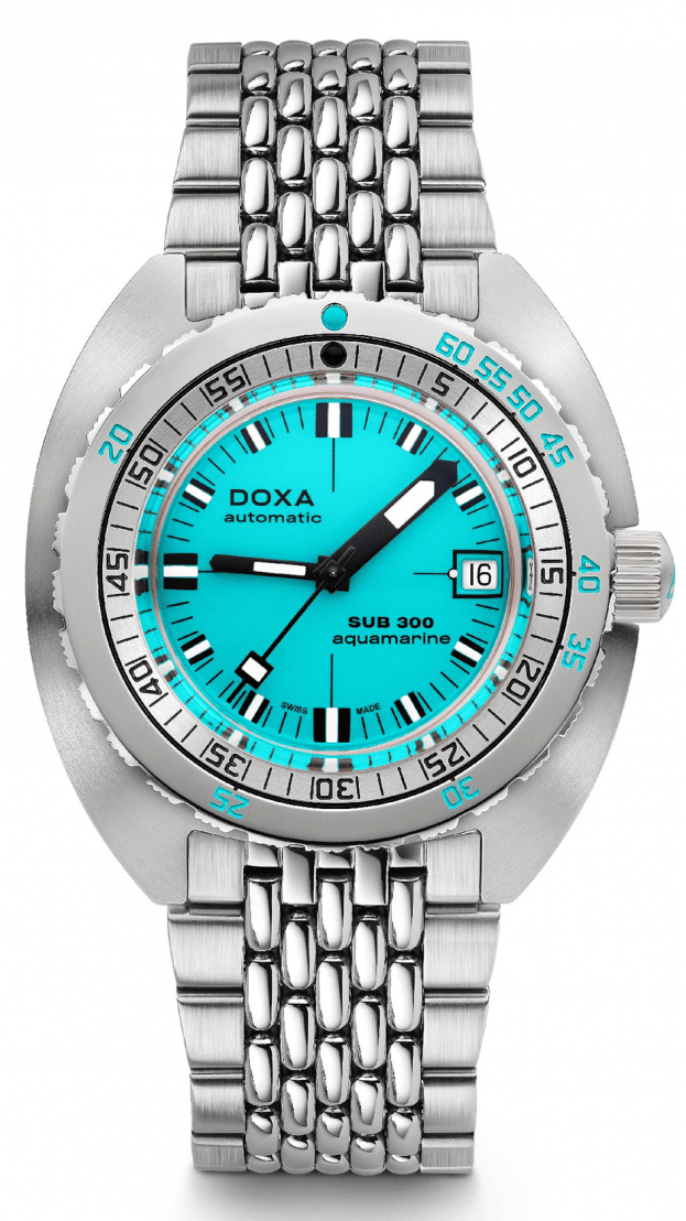 DOXA SUB 300 AQUAMARINE automatic 42.5 mm Turquoise DIAL DIVER'S WATCH