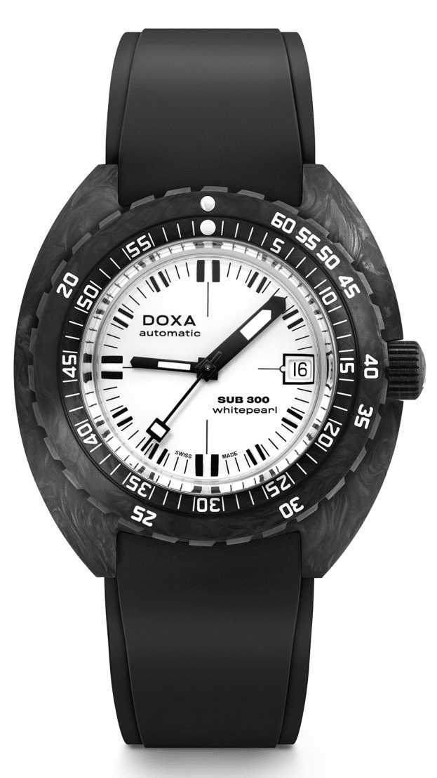 DOXA SUB 300 Carbon WHITEPEARL 42.5 mm WHITE DIAL DIVER'S WATCH