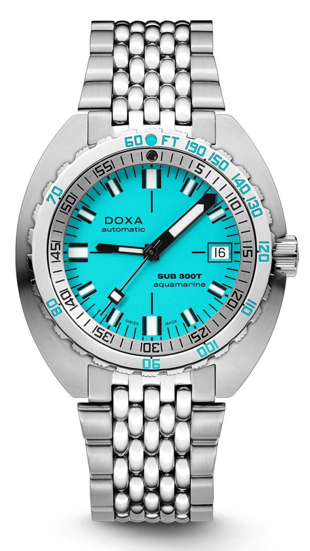 DOXA SUB 300T AQUAMARINE automatic 42.5 mm Τιρκουαζ Καντραν DIVER'S WATCH