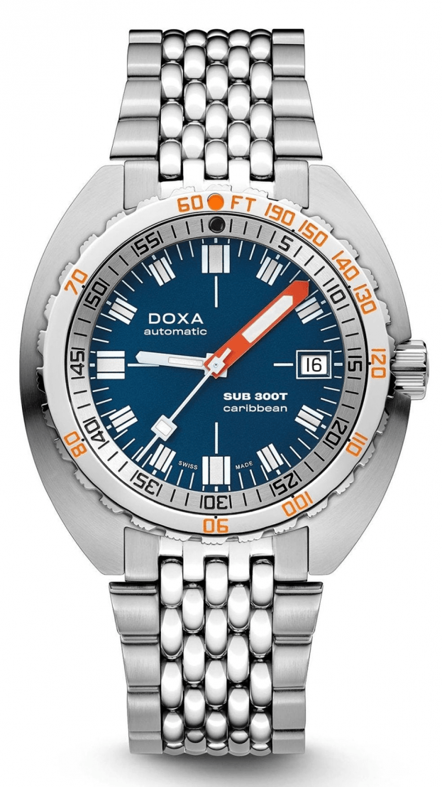 DOXA SUB 300T CARIBBEAN automatic 42.5 mm BLACK DIAL DIVER'S WATCH