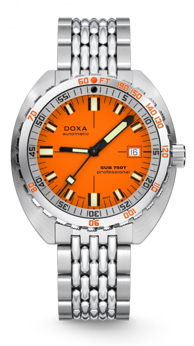 DOXA SUB 750T Professional Αυτόματο 45mm x 47mm Πορτοκαλί Καντράν