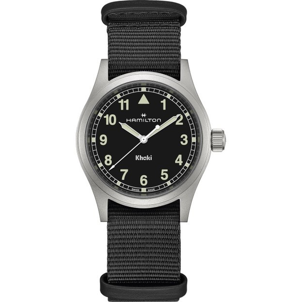 Hamilton Khaki Field QUARTZ 38mm μαύρο καντραν