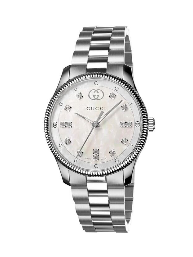G-Timeless Μπαταρίας 29mm Λευκό Mother of Pearl Καντράν