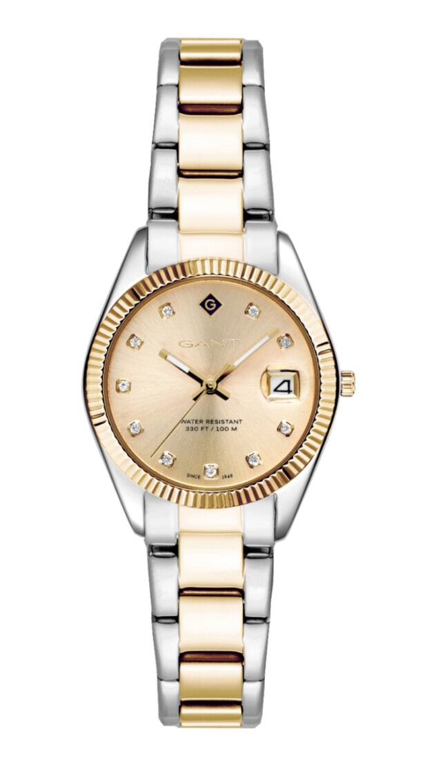 GANT Sussex Mini Stones Special Edition Mπαταρίας 28mm Χρυσό Καντράν