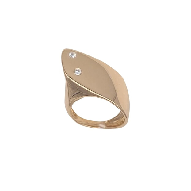 GAVELLO Δαχτυλίδι WINGS Corpo Collection Ροζ Χρυσό Κ18 με Μπριγιάν