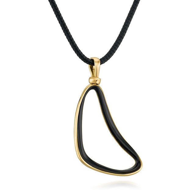 GAVELLO Κολιέ CORPO Collection Κιντρινο Χρυσό Κ18 με σμαλτο