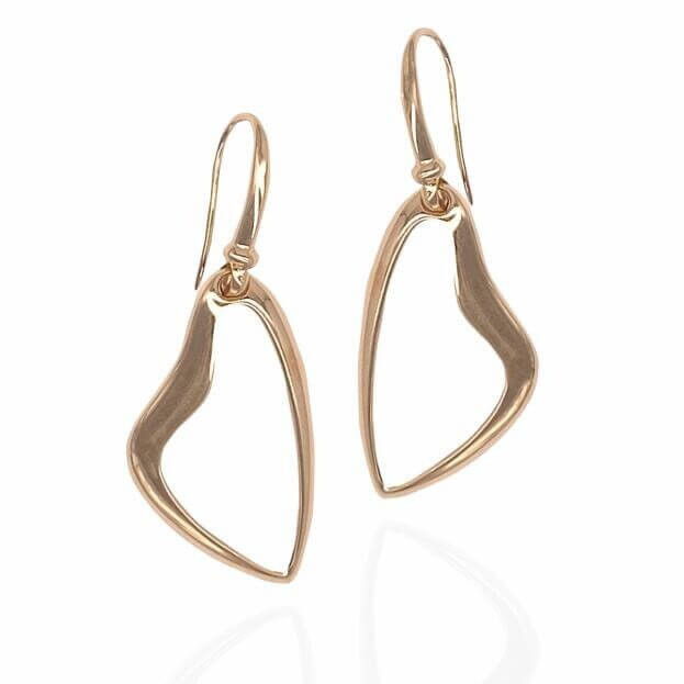 GAVELLO Earrings Corpo Collection HEART Rose Gold Κ18 & Black Essenza