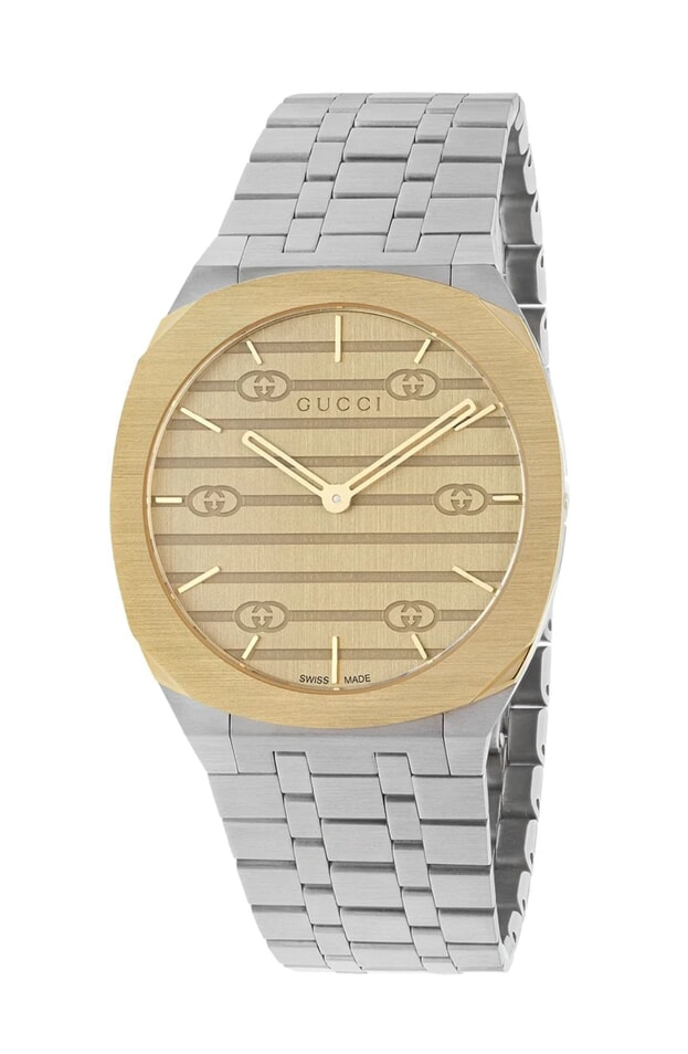 GUCCI 25H Μπαταρίας 38mm Χρυσό Καντράν