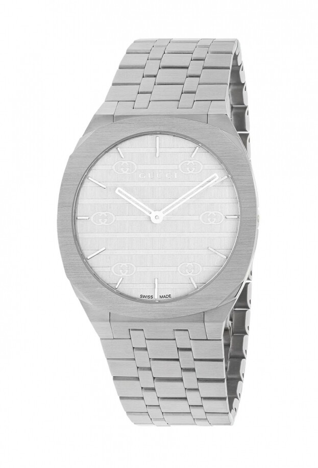 GUCCI 25H Μπαταρίας 38mm Ασημί Καντράν