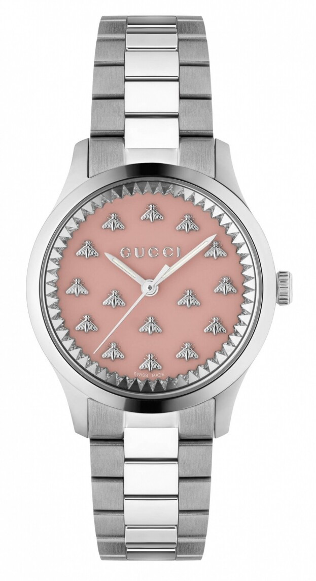 GUCCI G-TIMELESS MULTIBEE Quartz 32MM pink dial with bees