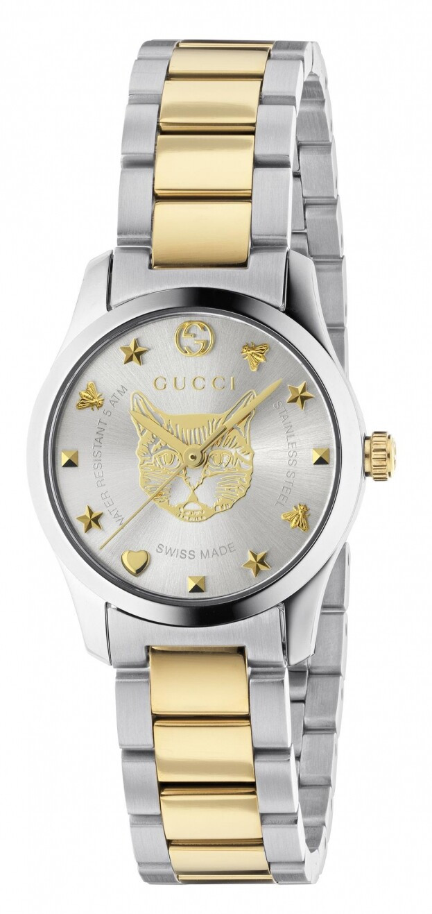 GUCCI G-TIMELESS QUARTZ watch 27MM SILVER DIAL