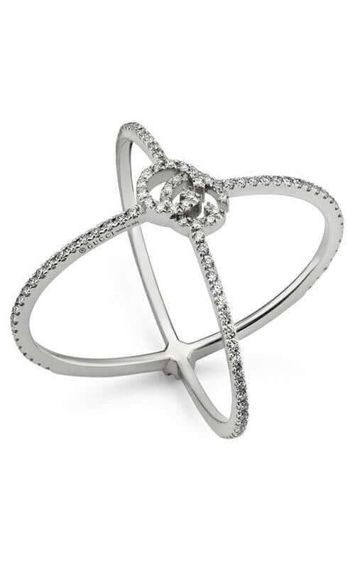 GG Running 18k White Gold and Diamonds Ring