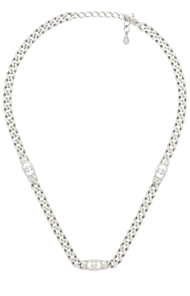 GUCCI INTERLOCKING G Necklace 925 Silver