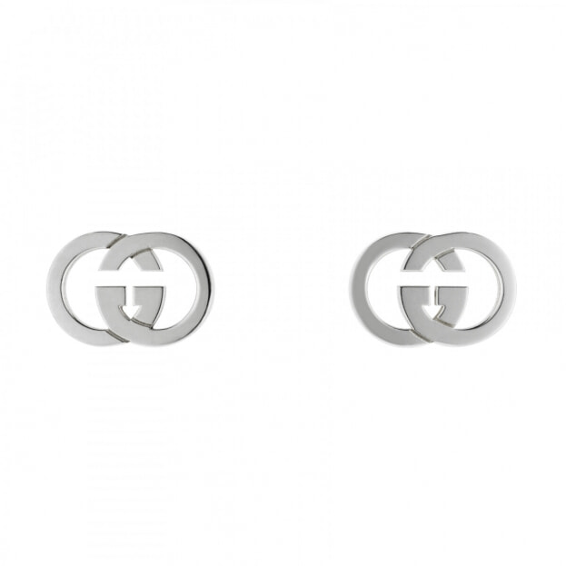 GUCCI INTERLOCKING G Earrings 925 Silver